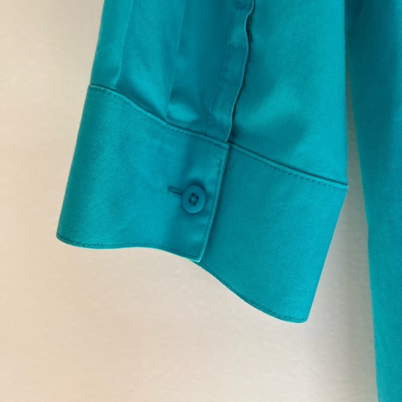 Chicos Turquoise Top sz 1 - Picture 4 of 6